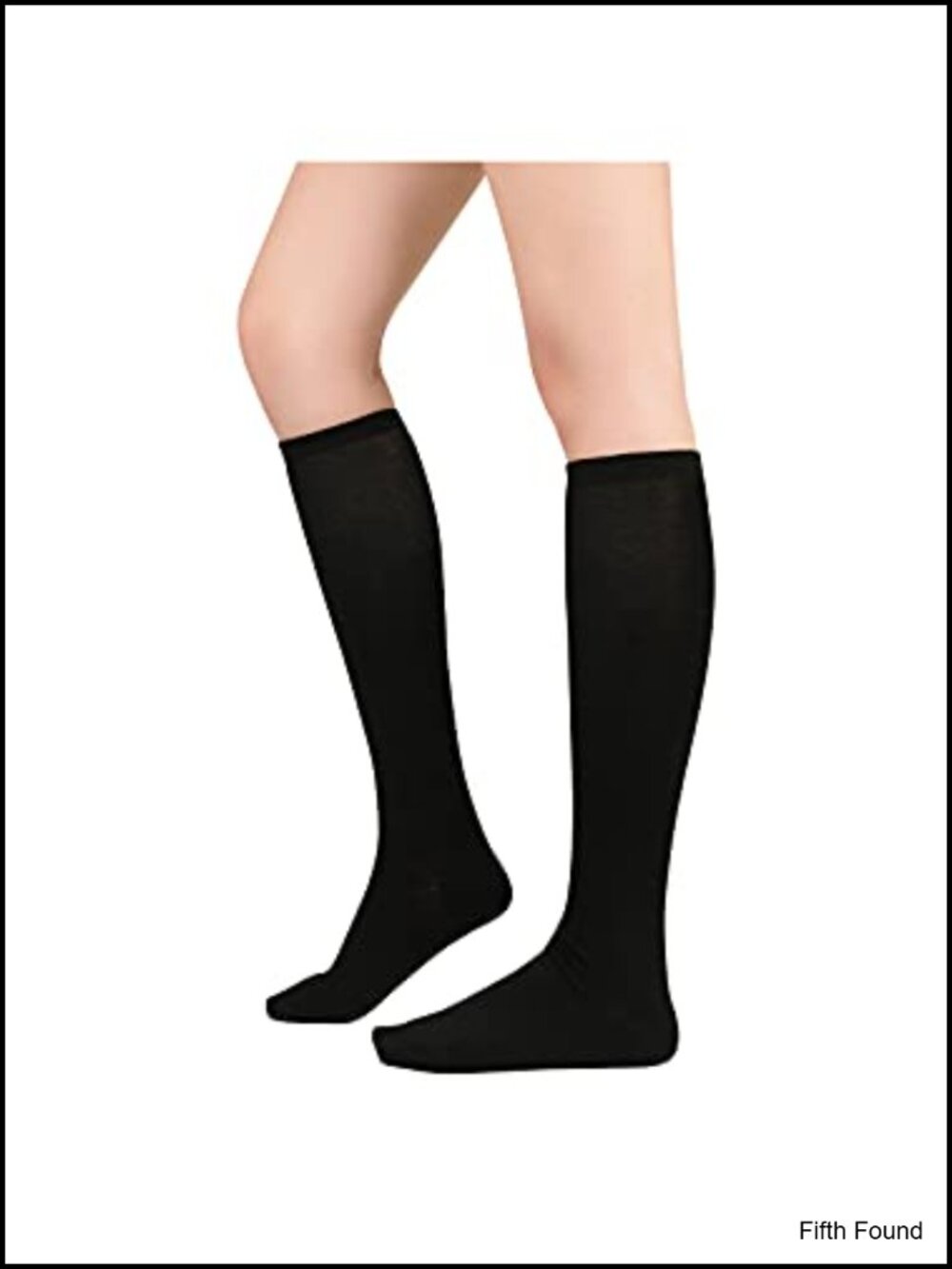 Knee High Striped Tube Socks Polyester Acrylic Spandex Women Athletic